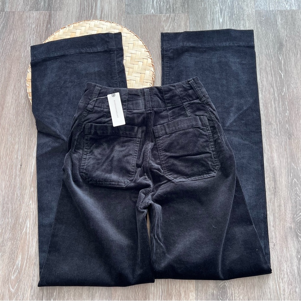 Anthropologie Charcoal Wide Leg Pants - Picture 8 of 9